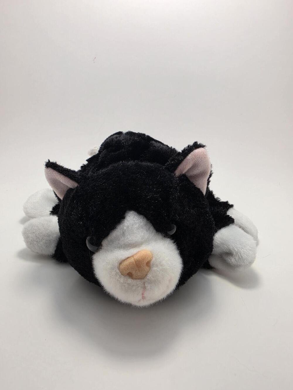 Dream Cat Hand Puppet Tuxedo Black & White Cat Plush (7 inch)